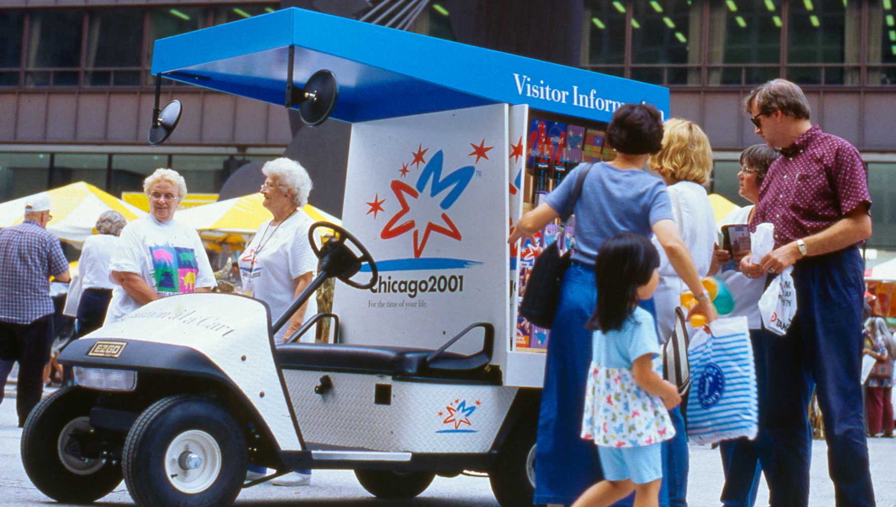 chicago_millennium_celebration_golf-cart.jpg Art Direction by: Bart Crosby, Crosby Associates